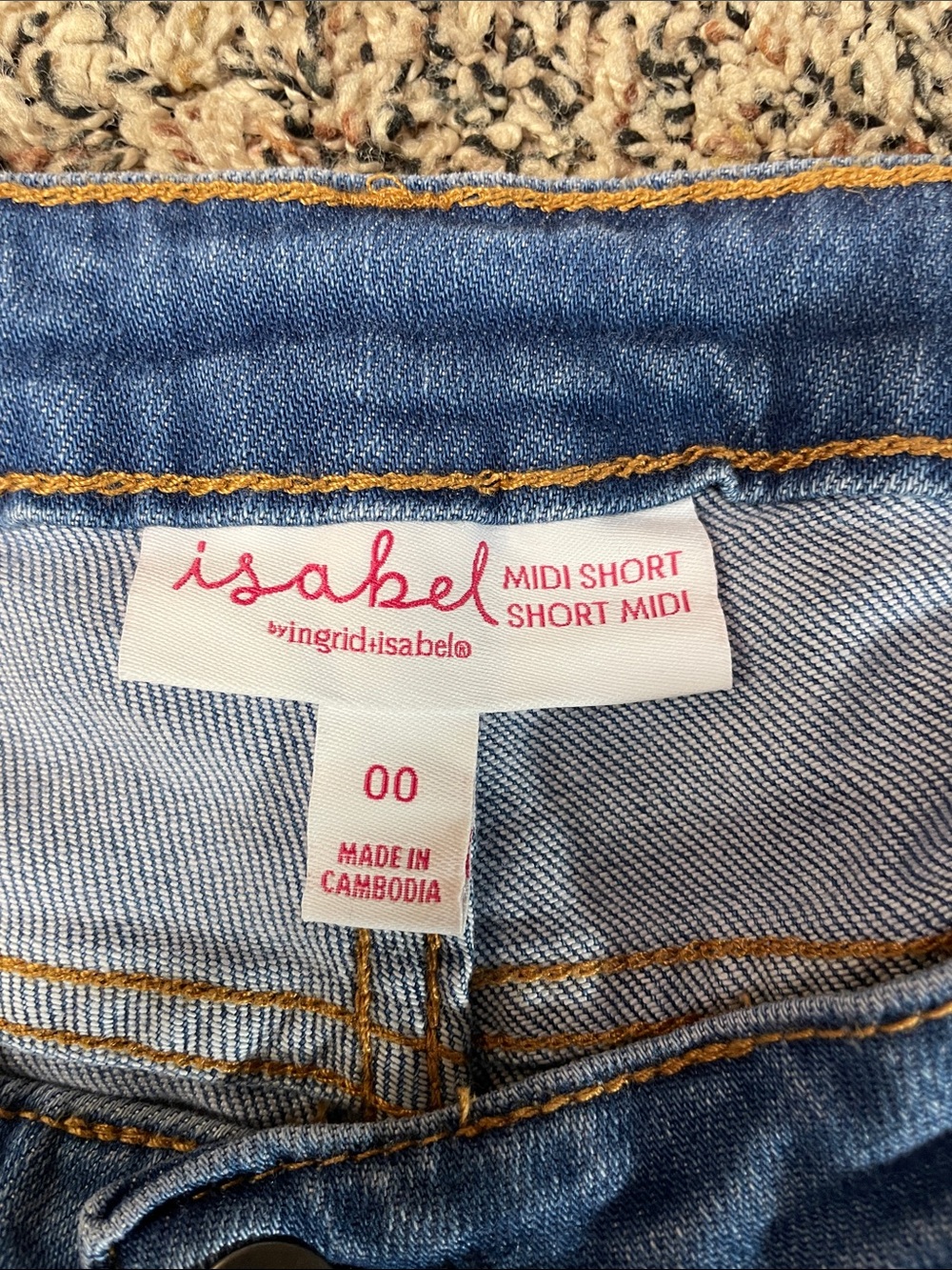 Isabel Maternity Under Belly Side Panel Soft Midi Shorts Size 00 | NWT - Picture 4 of 6